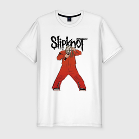 Мужская футболка хлопок Slim с принтом Slipknot fan art в Белгороде, 92% хлопок, 8% лайкра | приталенный силуэт, круглый вырез ворота, длина до линии бедра, короткий рукав | 