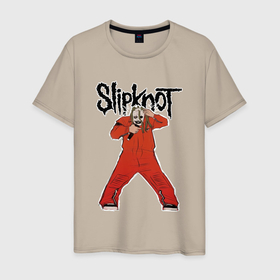 Мужская футболка хлопок с принтом Slipknot fan art в Белгороде, 100% хлопок | прямой крой, круглый вырез горловины, длина до линии бедер, слегка спущенное плечо. | 