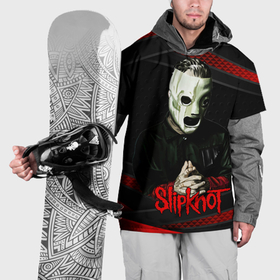 Накидка на куртку 3D с принтом Slipknot black  red в Новосибирске, 100% полиэстер |  | 