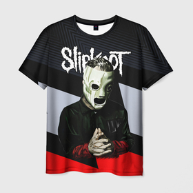 Мужская футболка 3D с принтом Slipknot абстракция в Рязани, 100% полиэфир | прямой крой, круглый вырез горловины, длина до линии бедер | 
