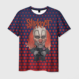 Мужская футболка 3D с принтом Slipknot clown в Рязани, 100% полиэфир | прямой крой, круглый вырез горловины, длина до линии бедер | 