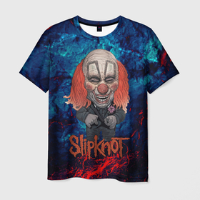 Мужская футболка 3D с принтом clown Slipknot в Рязани, 100% полиэфир | прямой крой, круглый вырез горловины, длина до линии бедер | 