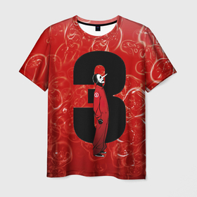 Мужская футболка 3D с принтом Третий Slipknot в Санкт-Петербурге, 100% полиэфир | прямой крой, круглый вырез горловины, длина до линии бедер | Тематика изображения на принте: 