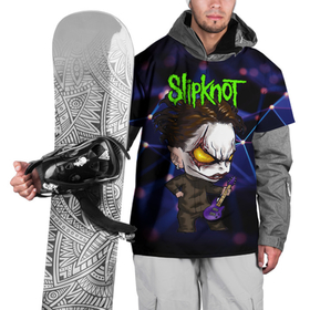 Накидка на куртку 3D с принтом Slipknot dark blue в Курске, 100% полиэстер |  | Тематика изображения на принте: 