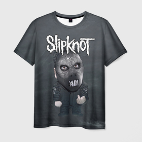 Мужская футболка 3D с принтом Dark Slipknot в Рязани, 100% полиэфир | прямой крой, круглый вырез горловины, длина до линии бедер | 