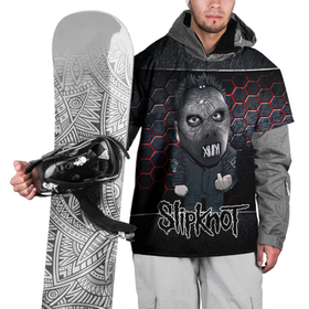 Накидка на куртку 3D с принтом Slipknot  dark black в Новосибирске, 100% полиэстер |  | 