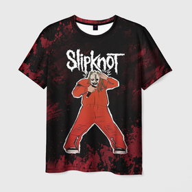 Мужская футболка 3D с принтом Slipknot music в Рязани, 100% полиэфир | прямой крой, круглый вырез горловины, длина до линии бедер | 