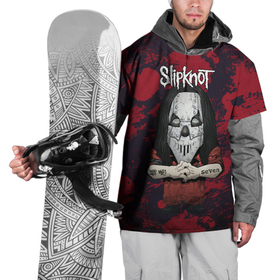 Накидка на куртку 3D с принтом Slipknot dark  red в Новосибирске, 100% полиэстер |  | 