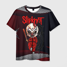 Мужская футболка 3D с принтом Slipknot бита в Рязани, 100% полиэфир | прямой крой, круглый вырез горловины, длина до линии бедер | 
