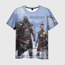 Мужская футболка 3D с принтом God of war ragnarok God of War: Рагнарёк в Петрозаводске, 100% полиэфир | прямой крой, круглый вырез горловины, длина до линии бедер | 