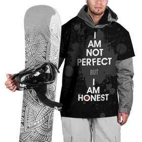 Накидка на куртку 3D с принтом I am not perfect, but I am honest в Кировске, 100% полиэстер |  | 