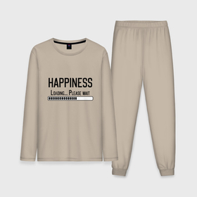 Мужская пижама хлопок (с лонгсливом) с принтом Счастье   идет загрузка, подождите в Курске,  |  | Тематика изображения на принте: 
