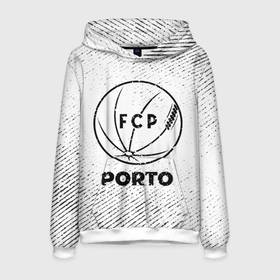 Мужская толстовка 3D с принтом Porto с потертостями на светлом фоне в городе Новоалтайск, 100% полиэстер | двухслойный капюшон со шнурком для регулировки, мягкие манжеты на рукавах и по низу толстовки, спереди карман-кенгуру с мягким внутренним слоем. | 