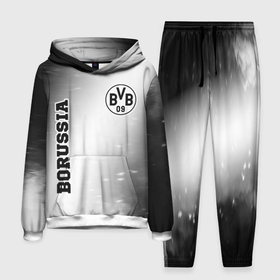 Мужской костюм 3D (с толстовкой) с принтом Borussia sport на светлом фоне: надпись, символ ,  |  | 