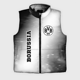 Мужской жилет утепленный 3D с принтом Borussia sport на светлом фоне: надпись, символ ,  |  | 