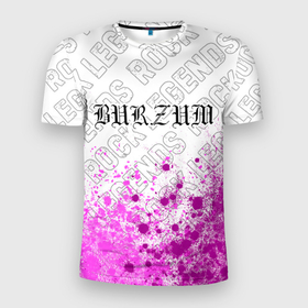 Мужская футболка 3D Slim с принтом Burzum rock legends: символ сверху в Новосибирске, 100% полиэстер с улучшенными характеристиками | приталенный силуэт, круглая горловина, широкие плечи, сужается к линии бедра | 
