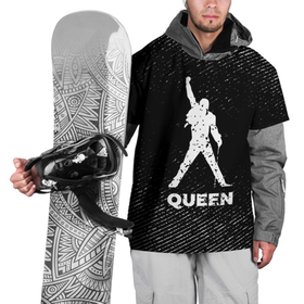 Накидка на куртку 3D с принтом Queen с потертостями на темном фоне в Екатеринбурге, 100% полиэстер |  | Тематика изображения на принте: 