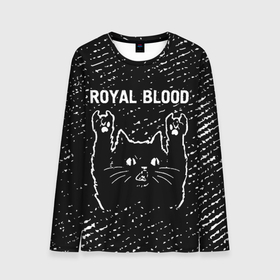 Мужской лонгслив 3D с принтом Группа Royal Blood и рок кот в Кировске, 100% полиэстер | длинные рукава, круглый вырез горловины, полуприлегающий силуэт | Тематика изображения на принте: 