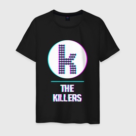 Мужская футболка хлопок с принтом The Killers glitch rock в Петрозаводске, 100% хлопок | прямой крой, круглый вырез горловины, длина до линии бедер, слегка спущенное плечо. | 