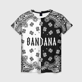 Женская футболка 3D с принтом Бандана Кизару Биг Бейби Тейп контраст цветов в Белгороде, 100% полиэфир ( синтетическое хлопкоподобное полотно) | прямой крой, круглый вырез горловины, длина до линии бедер | 