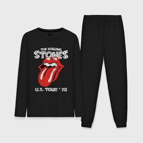 Мужская пижама хлопок (с лонгсливом) с принтом The Rolling Stones 78 ,  |  | 