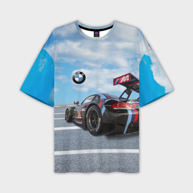 Мужская футболка OVERSIZE 3D с принтом BMW racing team   Motorsport   M Performance ,  |  | 
