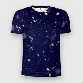 Мужская футболка 3D Slim с принтом Снежная новогодняя ночь в Екатеринбурге, 100% полиэстер с улучшенными характеристиками | приталенный силуэт, круглая горловина, широкие плечи, сужается к линии бедра | 