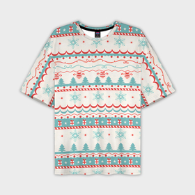 Мужская футболка OVERSIZE 3D с принтом Новогодний свитер, но без оленей ,  |  | 