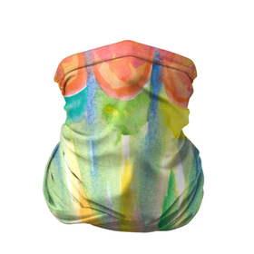 Бандана-труба 3D с принтом Акварельная абстракция цветение в Тюмени, 100% полиэстер, ткань с особыми свойствами — Activecool | плотность 150‒180 г/м2; хорошо тянется, но сохраняет форму | 