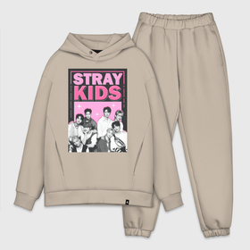 Мужской костюм хлопок OVERSIZE с принтом Stray Kids boy band в Кировске,  |  | Тематика изображения на принте: 