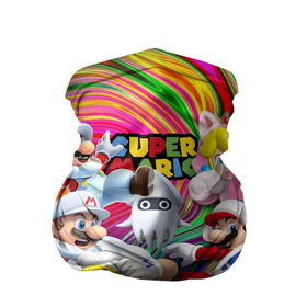 Бандана-труба 3D с принтом Super Mario   Gaming aesthetics   Collage в Курске, 100% полиэстер, ткань с особыми свойствами — Activecool | плотность 150‒180 г/м2; хорошо тянется, но сохраняет форму | 