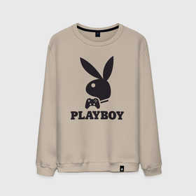 Мужской свитшот хлопок с принтом Playboy   Игровой джостик в Кировске, 100% хлопок |  | 