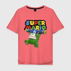 Мужская футболка хлопок Oversize с принтом Super Mario   Spike   Character , 100% хлопок | свободный крой, круглый ворот, “спинка” длиннее передней части | 