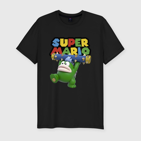 Мужская футболка хлопок Slim с принтом Super Mario   Spike   Character в Санкт-Петербурге, 92% хлопок, 8% лайкра | приталенный силуэт, круглый вырез ворота, длина до линии бедра, короткий рукав | 