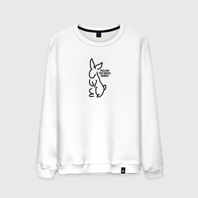 Мужской свитшот хлопок с принтом Следуй за кроликом белым в Курске, 100% хлопок |  | Тематика изображения на принте: 