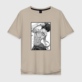 Мужская футболка хлопок Oversize с принтом Накаченный Кабанэ Кусак   Инцидент Кэмоно в Санкт-Петербурге, 100% хлопок | свободный крой, круглый ворот, “спинка” длиннее передней части | 