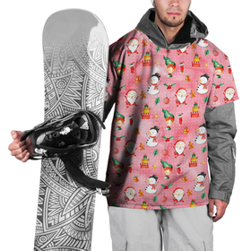 Накидка на куртку 3D с принтом Новый год   снеговики в Тюмени, 100% полиэстер |  | 