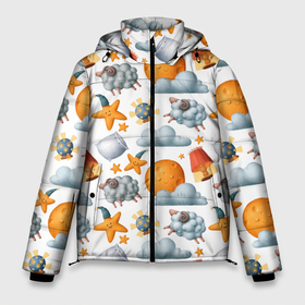 Мужская зимняя куртка 3D с принтом Сон   барашки и подушки в Тюмени, верх — 100% полиэстер; подкладка — 100% полиэстер; утеплитель — 100% полиэстер | длина ниже бедра, свободный силуэт Оверсайз. Есть воротник-стойка, отстегивающийся капюшон и ветрозащитная планка. 

Боковые карманы с листочкой на кнопках и внутренний карман на молнии. | Тематика изображения на принте: 
