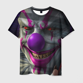 Мужская футболка 3D с принтом Free Fire   Клоун в Кировске, 100% полиэфир | прямой крой, круглый вырез горловины, длина до линии бедер | Тематика изображения на принте: 