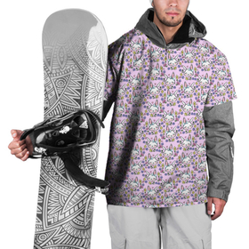 Накидка на куртку 3D с принтом Зайчики новый год 2023 , 100% полиэстер |  | Тематика изображения на принте: 