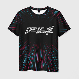 Мужская футболка 3D с принтом Darling in the FranXX infinity в Курске, 100% полиэфир | прямой крой, круглый вырез горловины, длина до линии бедер | 