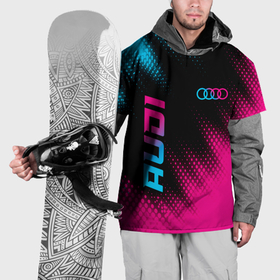 Накидка на куртку 3D с принтом Audi   neon gradient: надпись, символ в Кировске, 100% полиэстер |  | Тематика изображения на принте: 