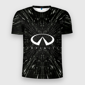 Мужская футболка 3D Slim с принтом Эмблема Инфинити, автомобильная тема в Новосибирске, 100% полиэстер с улучшенными характеристиками | приталенный силуэт, круглая горловина, широкие плечи, сужается к линии бедра | 