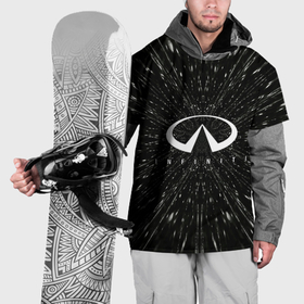 Накидка на куртку 3D с принтом Эмблема Инфинити, автомобильная тема в Новосибирске, 100% полиэстер |  | 