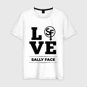 Мужская футболка хлопок с принтом Sally Face love classic в Кировске, 100% хлопок | прямой крой, круглый вырез горловины, длина до линии бедер, слегка спущенное плечо. | 