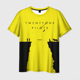 Мужская футболка 3D с принтом Trench Twenty One Pilots в Тюмени, 100% полиэфир | прямой крой, круглый вырез горловины, длина до линии бедер | 