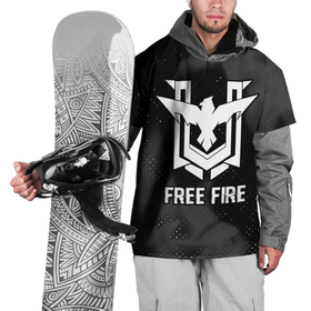 Накидка на куртку 3D с принтом Free Fire glitch на темном фоне в Кировске, 100% полиэстер |  | Тематика изображения на принте: 