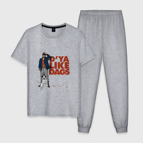 Мужская пижама хлопок с принтом Микки ОНил Snatch , 100% хлопок | брюки и футболка прямого кроя, без карманов, на брюках мягкая резинка на поясе и по низу штанин
 | 