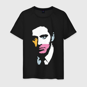 Мужская футболка хлопок с принтом Аль Пачино pop art в Курске, 100% хлопок | прямой крой, круглый вырез горловины, длина до линии бедер, слегка спущенное плечо. | 