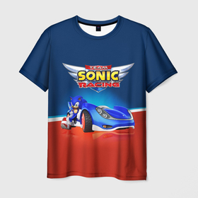 Мужская футболка 3D с принтом Team Sonic Racing    Ёжик и его точило , 100% полиэфир | прямой крой, круглый вырез горловины, длина до линии бедер | Тематика изображения на принте: 